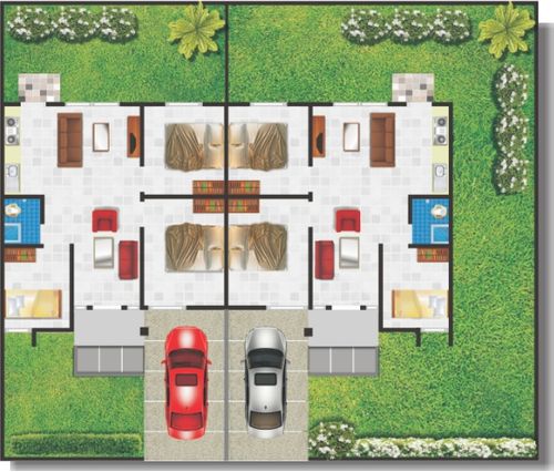 foto denah rumah tipe 60 perumahan Cluster Citra Mas