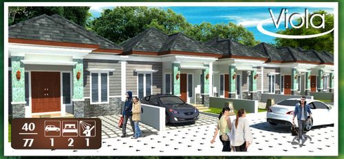 foto tampak rumah tipe T. 40/77 perumahan Cluster harmony 2 sukoharjo