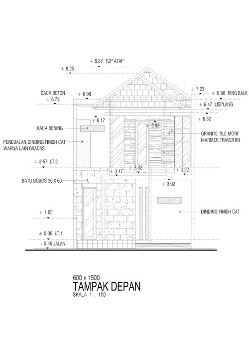 foto tampak rumah tipe 6x17 perumahan KENCANA RESIDENCE