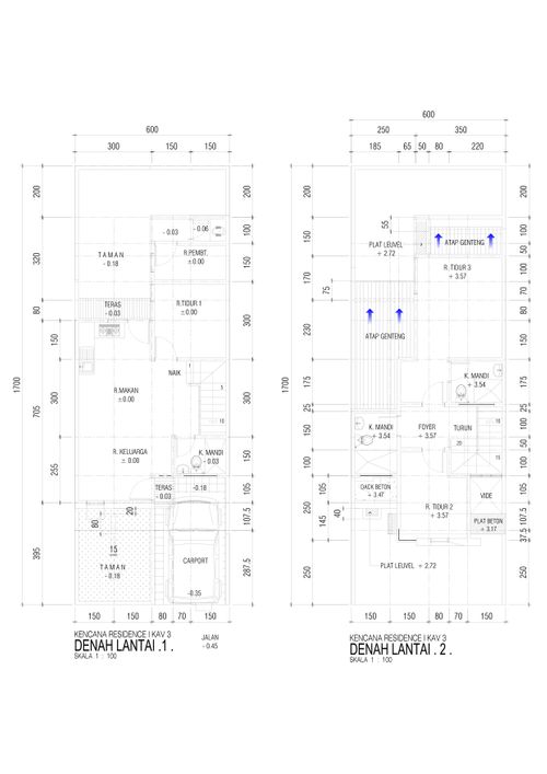foto denah rumah tipe 6x17 perumahan KENCANA RESIDENCE
