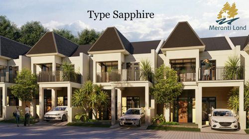 foto tampak rumah tipe SAPPHIRE perumahan MERANTI LAND