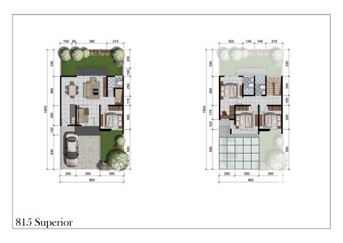 foto denah rumah tipe AURORA 2 SUPERIOR perumahan NORTHWEST CENTRAL CITRALAND