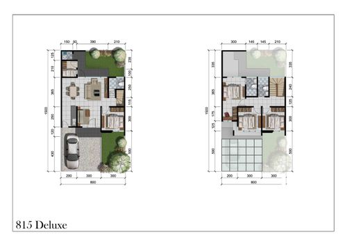 foto denah rumah tipe AURORA 2 DELUXE perumahan NORTHWEST CENTRAL CITRALAND