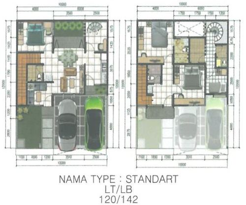 foto denah rumah tipe Standard perumahan CIMANGGIS GREEN CYBER