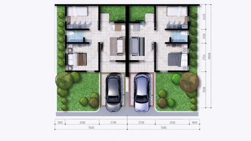 foto denah rumah tipe Bougenville perumahan Serpong Lakeville
