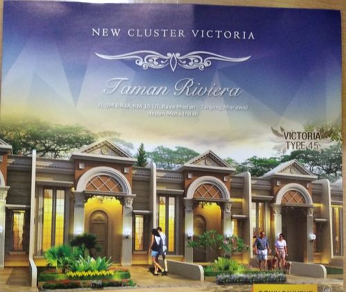 foto tampak rumah tipe VICTORIA perumahan KOMPLEKS TAMAN RIVIERA