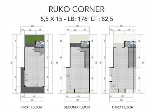 foto denah rumah tipe RUKO CORNER (NV7) perumahan NORTHWEST CENTRAL CITRALAND