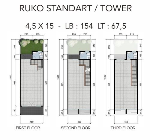 foto denah rumah tipe RUKO STANDART perumahan NORTHWEST CENTRAL CITRALAND