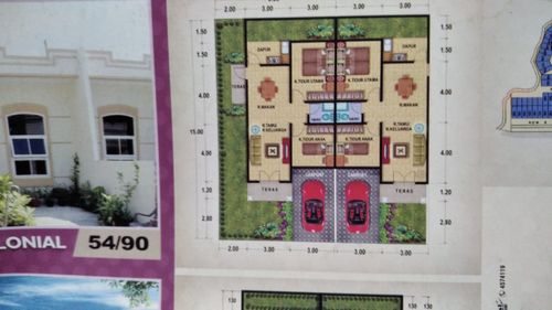 foto denah rumah tipe COLONIAL perumahan KOMPLEKS TAMAN RIVIERA
