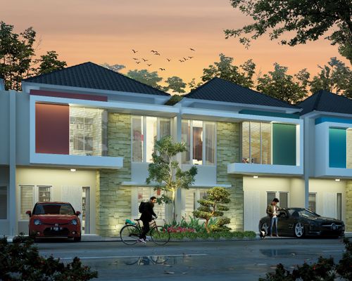foto tampak rumah tipe Asoka perumahan Serpong Lakeville