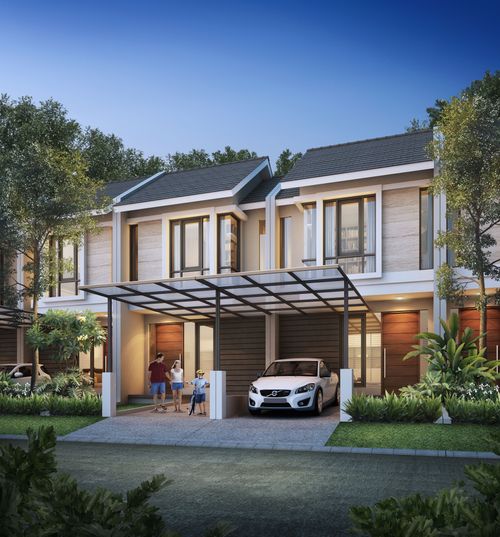 foto tampak rumah tipe CLIFTON DELUXE perumahan NORTHWEST HILL CITRALAND