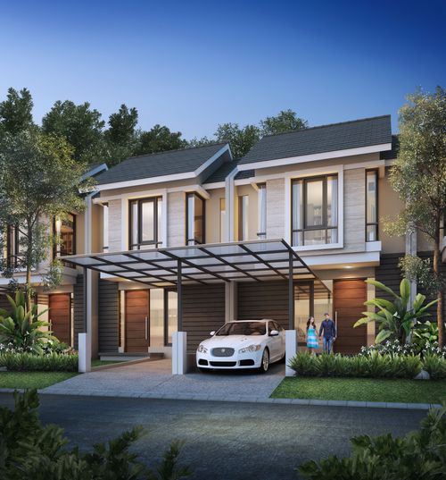 foto tampak rumah tipe VOLTERRA DELUXE perumahan NORTHWEST HILL CITRALAND