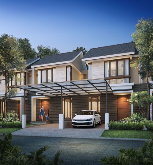 foto tampak rumah tipe AVENTINO DELUXE perumahan NORTHWEST HILL CITRALAND