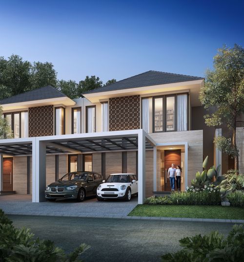 foto tampak rumah tipe LEXINGTON perumahan NORTHWEST HILL CITRALAND