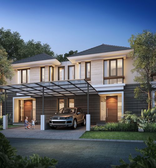 foto tampak rumah tipe ANDALUCIA SUPERIOR LAKEVIEW perumahan NORTHWEST HILL CITRALAND