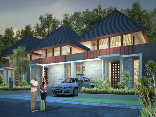 foto tampak rumah tipe KAMANDARA 52 perumahan Wisata Bukit Sentul