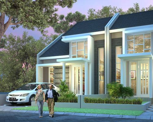 foto tampak rumah tipe MEDIUM 38 perumahan Wisata Bukit Sentul