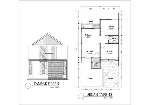 foto denah rumah tipe PREMIUM 48 perumahan Wisata Bukit Sentul