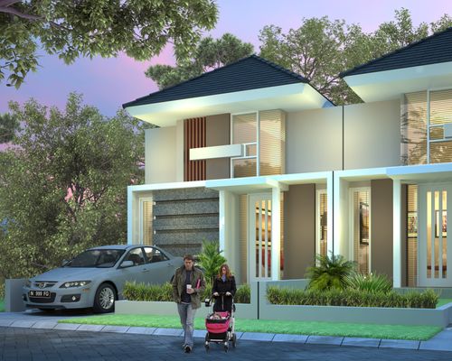 foto tampak rumah tipe PREMIUM 46 perumahan Wisata Bukit Sentul