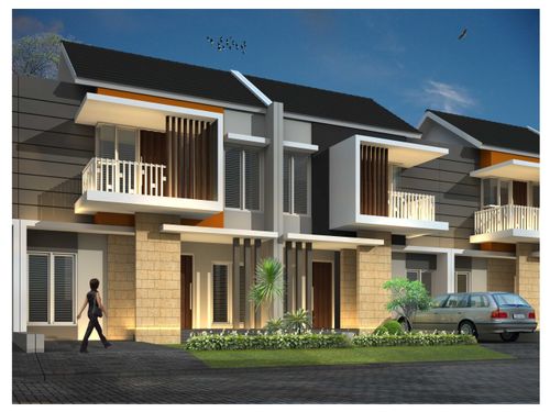 foto tampak rumah tipe PAPARACA 87 perumahan Wisata Bukit Sentul