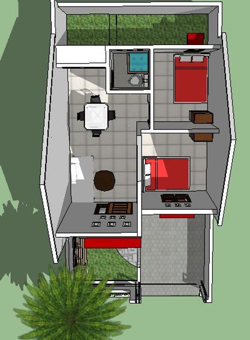 foto denah rumah tipe 36 perumahan TDM  Residence