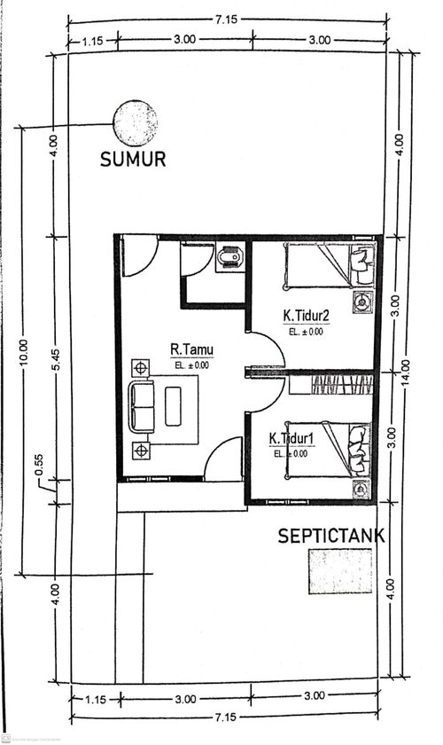 foto denah rumah tipe 36 perumahan GRAND PARAMOUNT