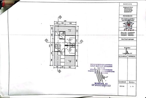 foto denah rumah tipe 45/78 perumahan TAMAN KAYU PUTIH