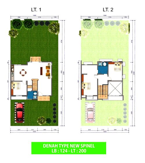 foto denah rumah tipe New Spinel perumahan BUMI SEMPAJA CITY SAMARINDA