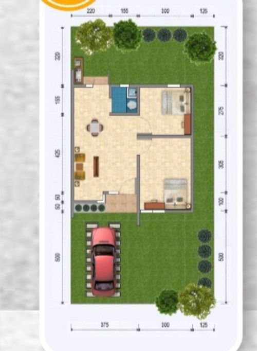foto denah rumah tipe Sapphire perumahan BUMI SEMPAJA CITY SAMARINDA