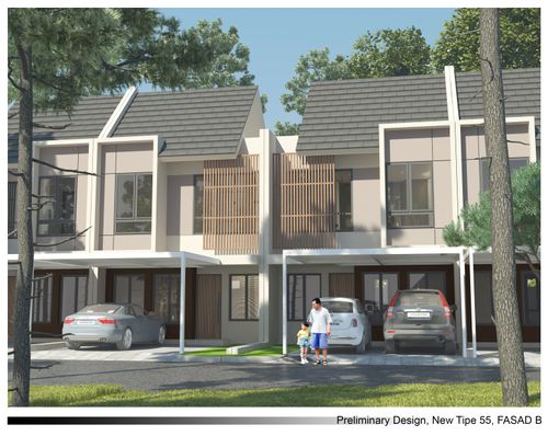 foto tampak rumah tipe SRIKANDI 55/72 (SEPT) perumahan Cluster Sriwijaya - Darmawangsa Residence Bekasi