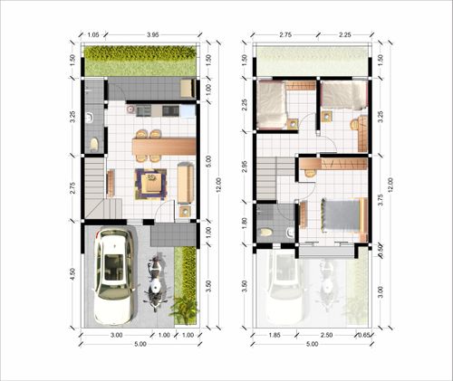 foto denah rumah tipe ALENA perumahan PURI SAFIRA REGENCY