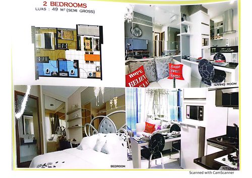 foto denah rumah tipe TB 2 BR perumahan Puri Mansion Apartment