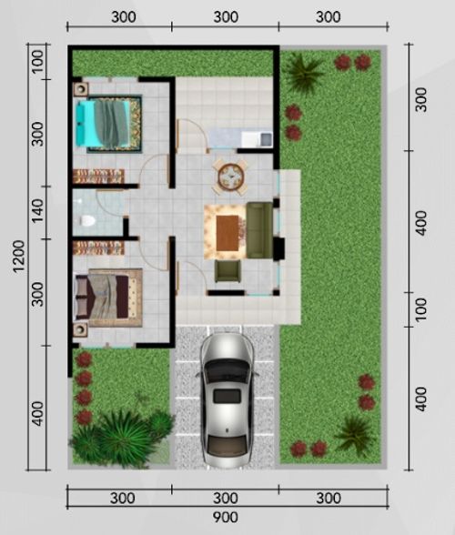 foto denah rumah tipe Sapphire perumahan Emerald Lake Cilegon