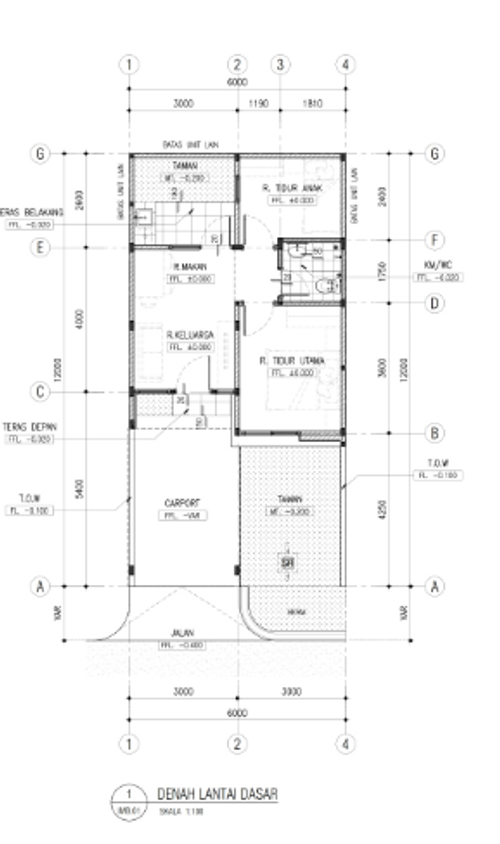 foto denah rumah tipe PRV JUNIPER 6X12 perumahan PERUMAHAN PODOMORO RIVER VIEW
