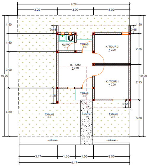 foto denah rumah tipe E11-20 perumahan Kepuren Residence 4