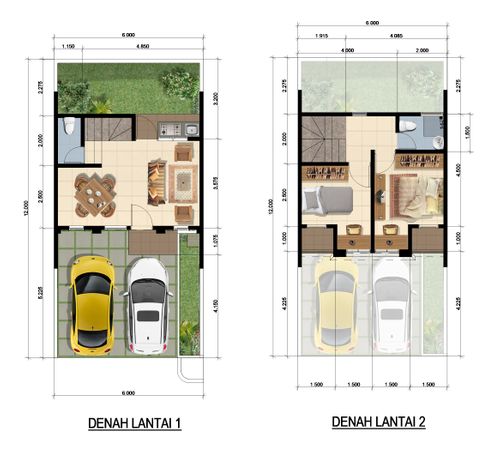 foto denah rumah tipe ZINNIA 58/72 (SEPT) perumahan PANJIBUWONO RESIDENCE