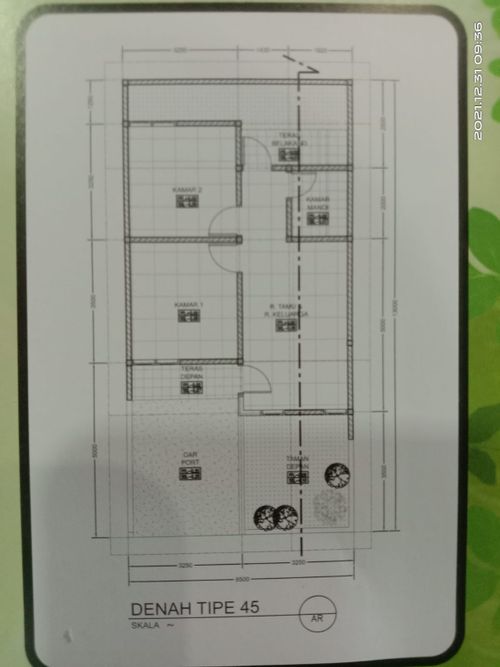 foto denah rumah tipe 45/84 perumahan CURUG ASRI TAHAP 2