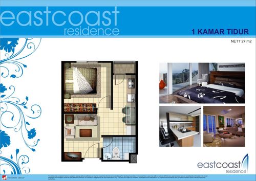 foto tampak rumah tipe 1BR perumahan EASTCOAST RESIDENCE PAKUWON CITY