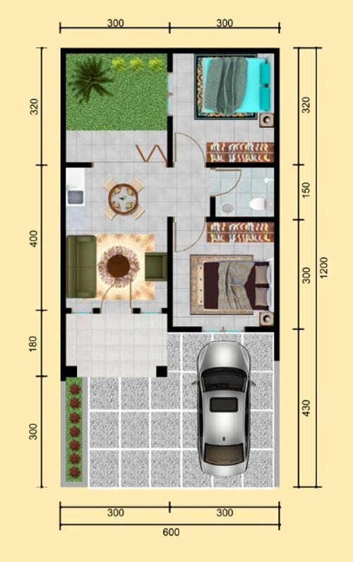 foto denah rumah tipe Freesia 40/72 perumahan Puri Serpong 2