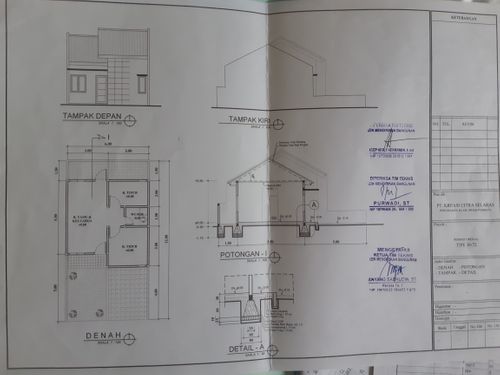 foto denah rumah tipe Anggrek perumahan Klari Indah Permata
