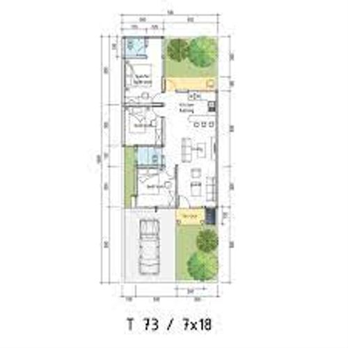 foto denah rumah tipe 35/102 dr arie perumahan LAPALMA RESIDENCE