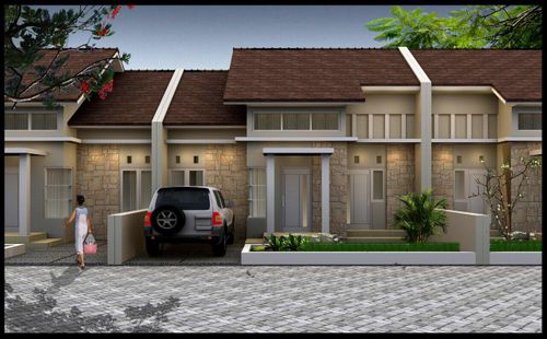 foto tampak rumah tipe BLOK B perumahan PURI KARANGMULYO
