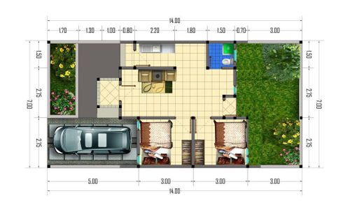 foto denah rumah tipe BLOK B perumahan PURI KARANGMULYO