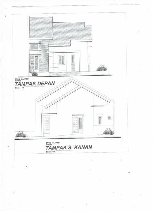 foto tampak rumah tipe 60 perumahan Grand .S toddopuli