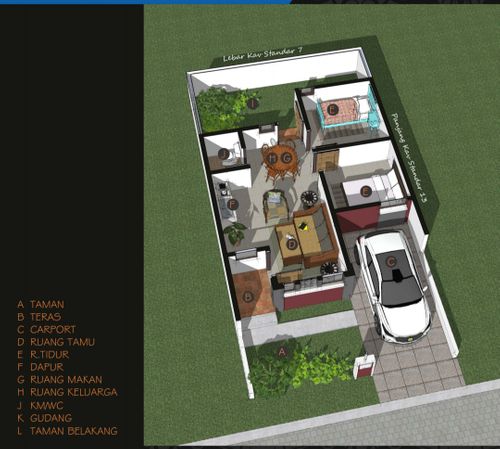 foto denah rumah tipe 45 perumahan BUKIT INDAH RESIDENCE