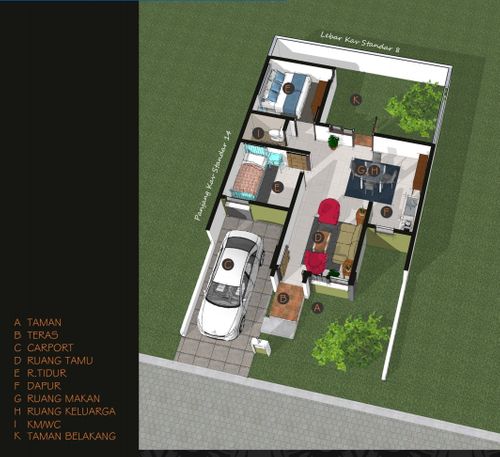 foto denah rumah tipe 50 perumahan BUKIT INDAH RESIDENCE