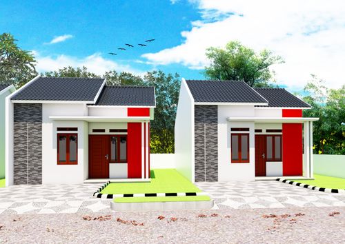 foto tampak rumah tipe 36 perumahan Amanah Sejahtera 3