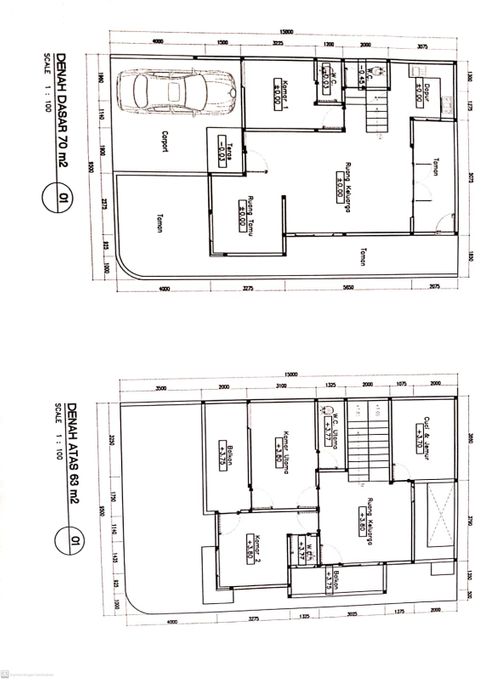 foto denah rumah tipe DIAMOND perumahan MAYASARI TOWN HOUSE