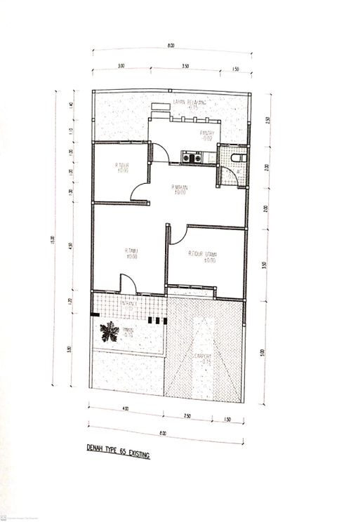 foto denah rumah tipe FERNWOOD No. 5 perumahan GRAND MAYASARI ESTATE