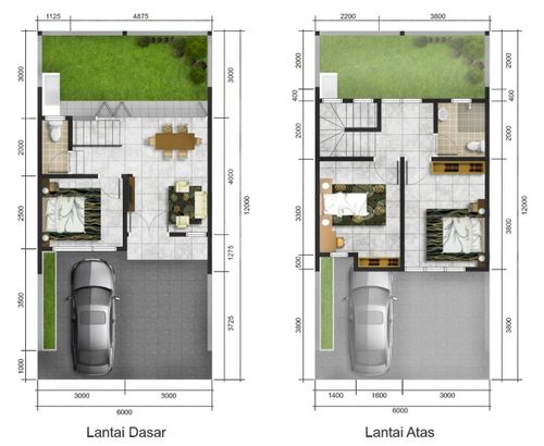 foto denah rumah tipe Magnolia Park 1 54/72 perumahan Magnolia Park 1